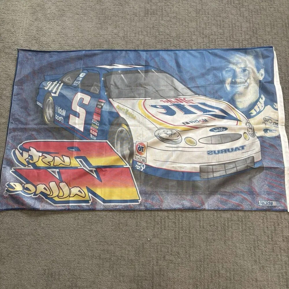 Vintage Rusty Wallace #2 Miller Lite Flag, NASCAR, 58”X36”, Banner, Car